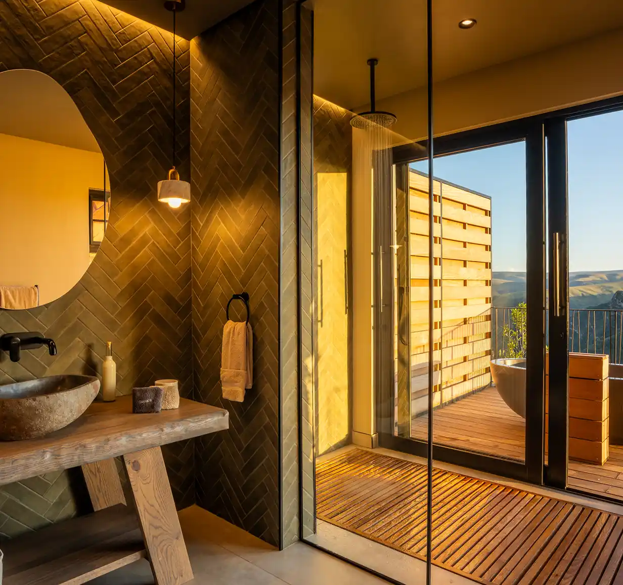 Suite terrace looking over the reserve